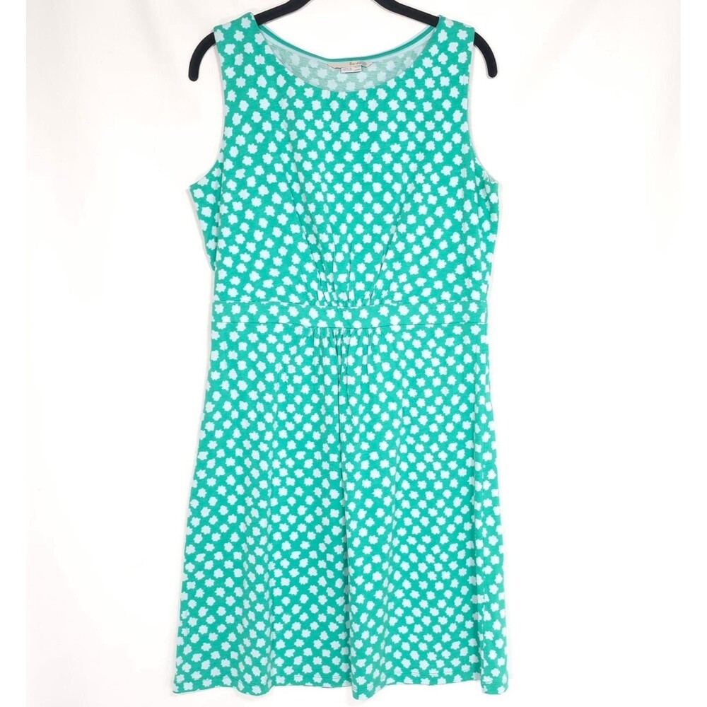 BODEN Size 10 Clouds Dress‎ Green Sleeveless Casual PORTUGAL MADE WH608